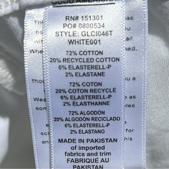 🌻NEW w.tag GOOD AMERICAN Good Straight High Waist Raw Hem Straight Leg Jeans 20 - Picture 10 of 12